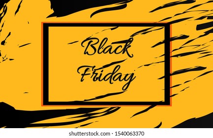 black friday with ink splash background 
