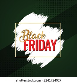 Black Friday inscription on abstract ink blots for sale and discount, template for your banner or poster.