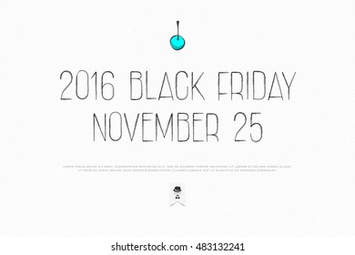 black friday inscription over paper texture. vector, advertising banner template. november, special sale promo poster design