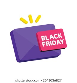 Black Friday Invitation Vector style icon. Eps 10 file