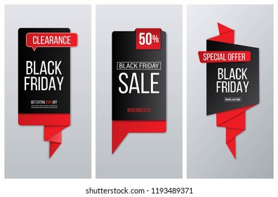 Black Friday Label, Banner And Sticker Set.