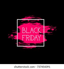 Black Friday Label Big Shopping Promotion Sale Icon, Price Discount Logo Concept Vector Illustration