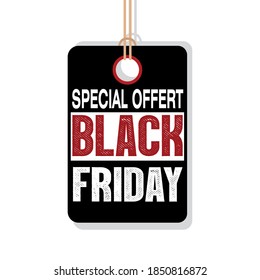 Black friday label. Discount offer sale - Vector