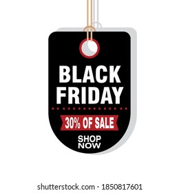 Black friday label. Discount offer sale - Vector