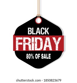 Black friday label. Discount offer sale - Vector