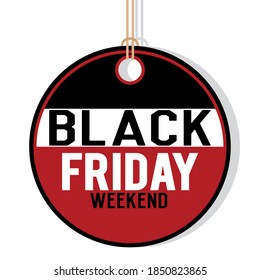 Black friday label. Discount offer sale - Vector
