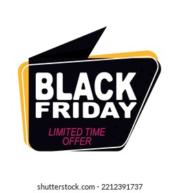 black friday label icon isolated