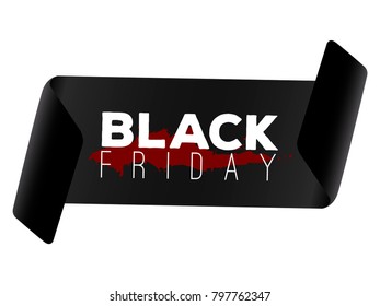 Black friday label on a white background, Vector illustration