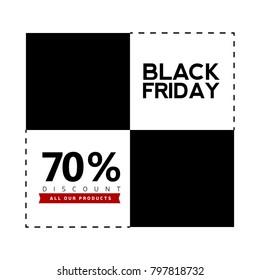 Black friday label on a white background, Vector illustration