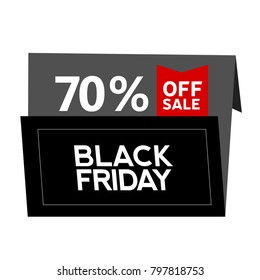 Black friday label on a white background, Vector illustration