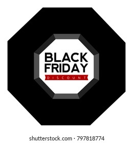 Black friday label on a white background, Vector illustration