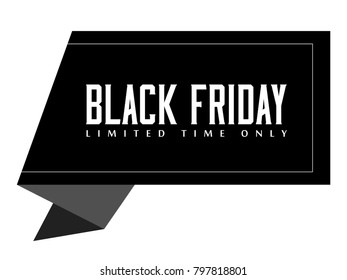 Black friday label on a white background, Vector illustration