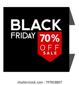 Black friday label on a white background, Vector illustration