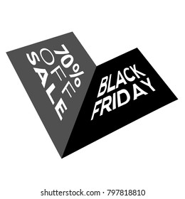Black friday label on a white background, Vector illustration