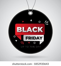 black friday label set with discounts. vector illustration