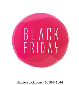 Black friday, label or sign red circle