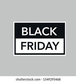 Black friday label stamp isolated on white background for promotion.