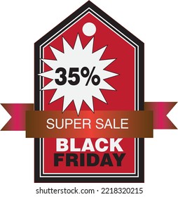 Black friday label with text