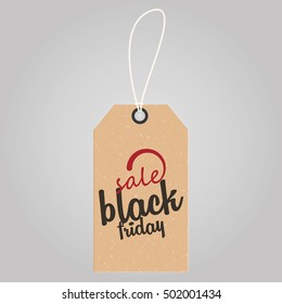 Black friday label with text, Vector illustration