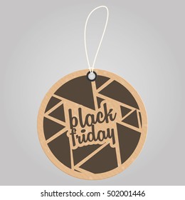 Black friday label with text, Vector illustration