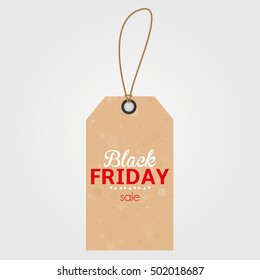 Black friday label with text, Vector illustration