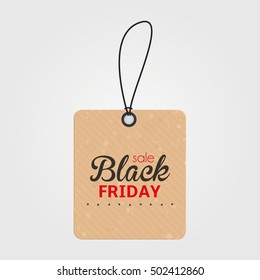 Black friday label with text, Vector illustration
