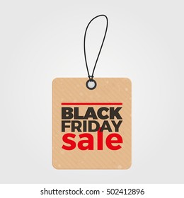 Black friday label with text, Vector illustration