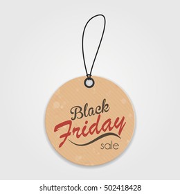 Black friday label with text, Vector illustration