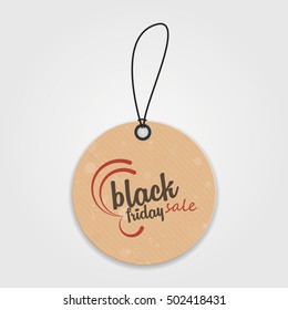 Black friday label with text, Vector illustration