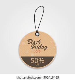 Black friday label with text, Vector illustration