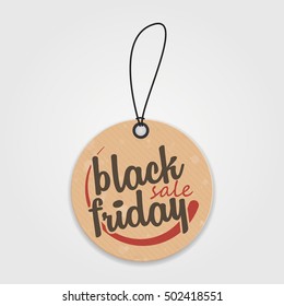 Black friday label with text, Vector illustration