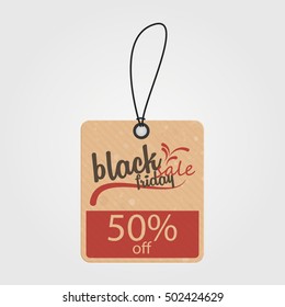 Black friday label with text, Vector illustration