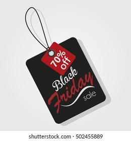 Black friday label with text, Vector illustration