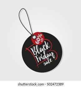 Black friday label with text, Vector illustration