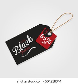 Black friday label with text, Vector illustration