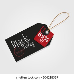 Black friday label with text, Vector illustration