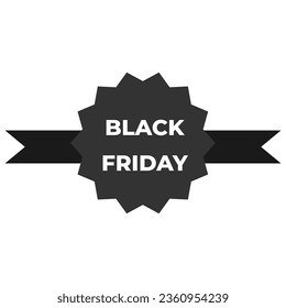 Etiqueta del Viernes Negro. Icono de vector