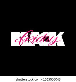 Black Friday lettering. Calligraphic Vector Illustration