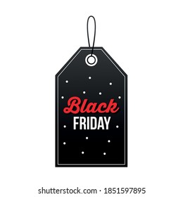 Black friday lettering in a black card vector illustration design