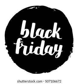 Black friday lettering. Hand written quote about black friday for your design.