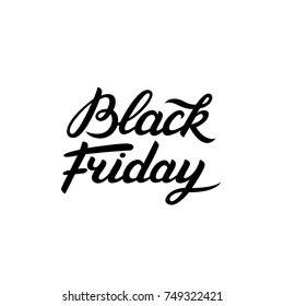 Black Friday Lettering. Hand-lettering script. Black lettering for Black Friday.