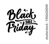 Black friday lettering in modern calligraphy style. Slogan for promotion template and sale banner. Vector