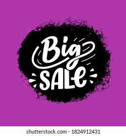 Black friday lettering in modern calligraphy style. Slogan for promotion template and sale banner. Vector illustration.