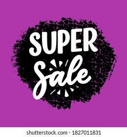 Black friday lettering in modern calligraphy style. Slogan for promotion template and sale banner. Vector illustration.