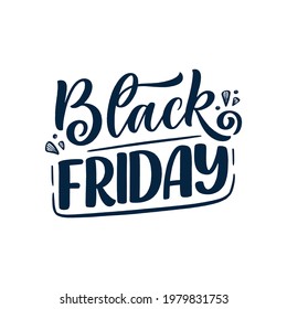 Schwarz-Friday-Schrift im modernen Kalligrafiestil. Slogan für Werbevorlage und Verkaufsbanner. Vektorgrafik.