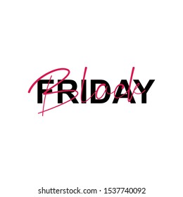 Black Friday lettering with modern style isolated on white background