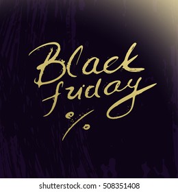 Black friday lettering on abstract artistic background