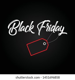 Black Friday lettering and price tag