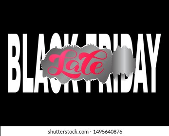 Black friday lettering. Quote for card or clothes. Vector illustration