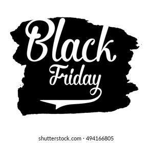 Black friday lettering. Vector illustration